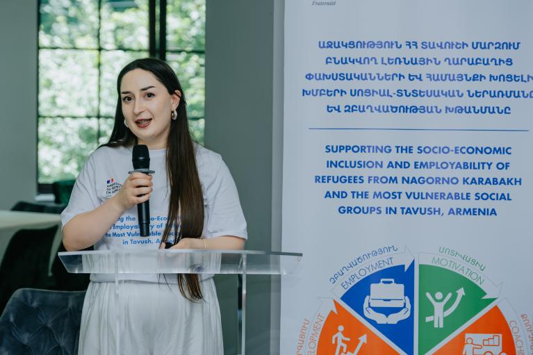 Entrepreneurship Forum within the French embassy-funded project Supporting the socio-economic inclusion and employability of refugees and the most vulnerable social groups in Tavush, Armenia