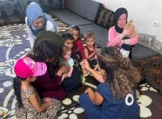families displaced by conflict