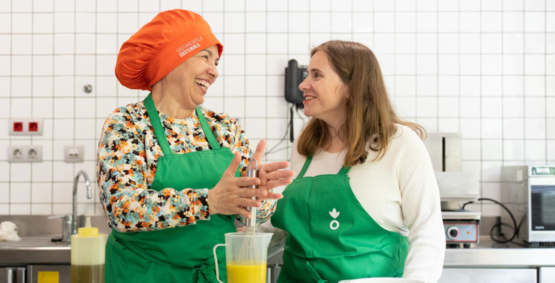 Participante en el programa de cocina GastroEskola - Gisela - HOME - Acción contra el Hambre