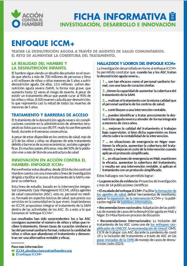 Ficha iCCM+ anverso