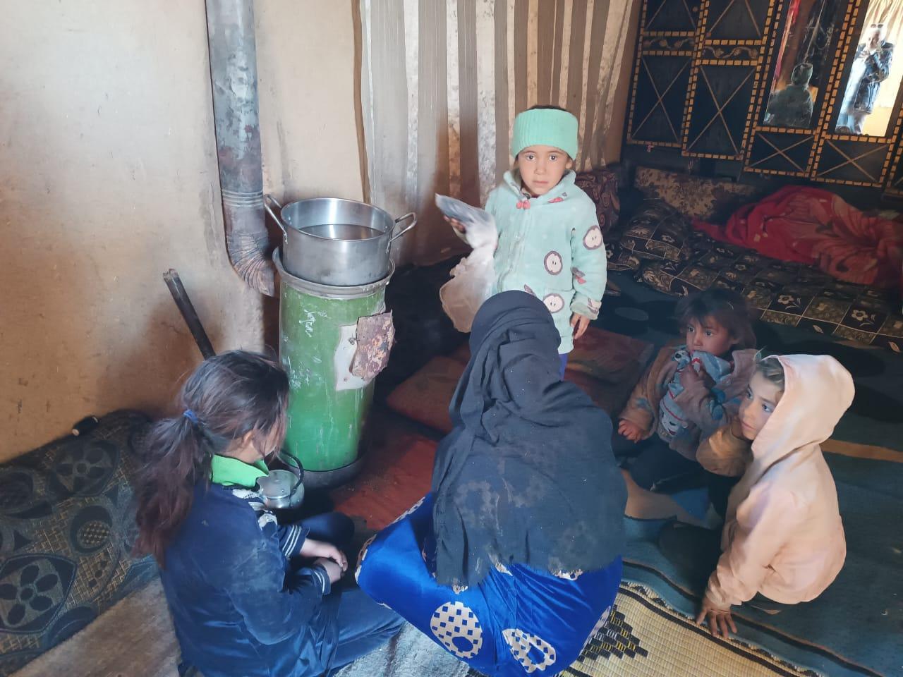 Jamila with her children