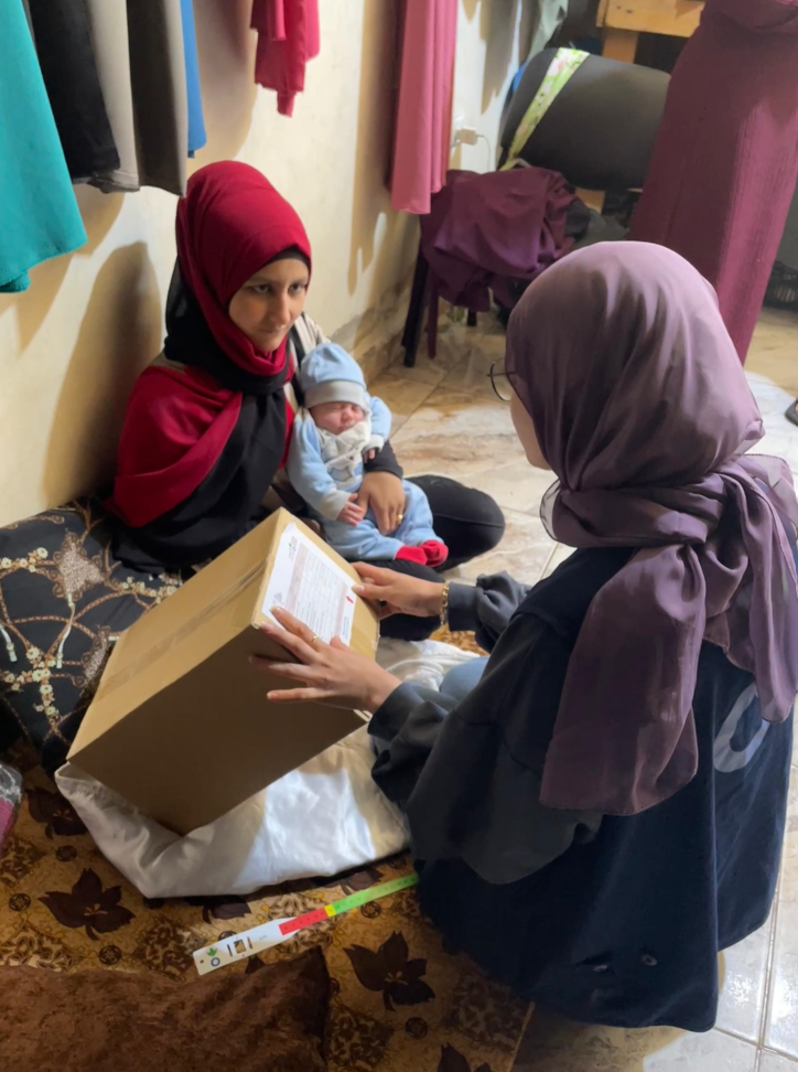 25-year-old Amina Muhammad Ali at her home in Akbieh, Lebanon, pregnant, and suffering from moderate acute malnutrition.