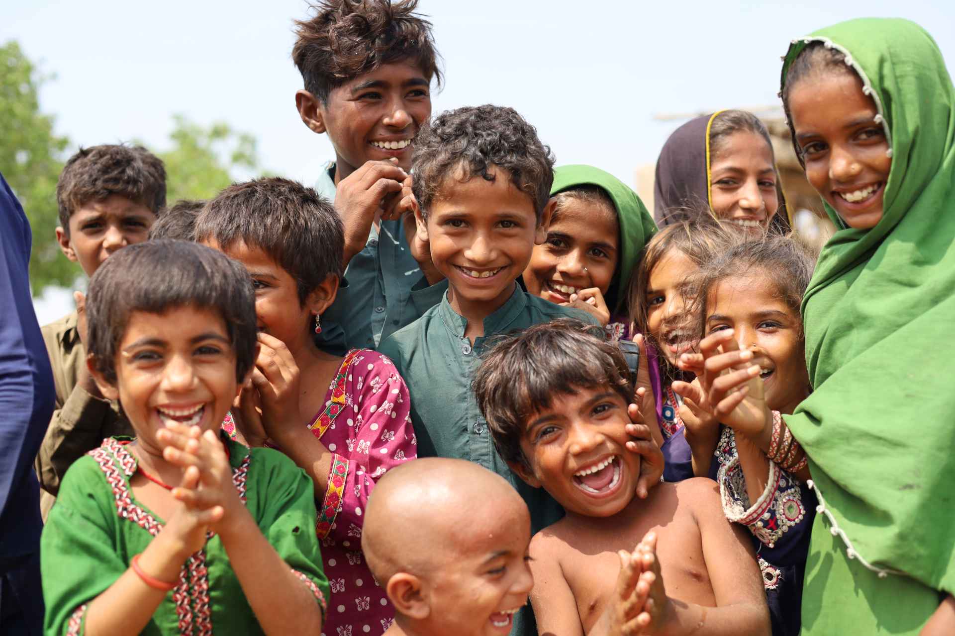 Niños sonriendo