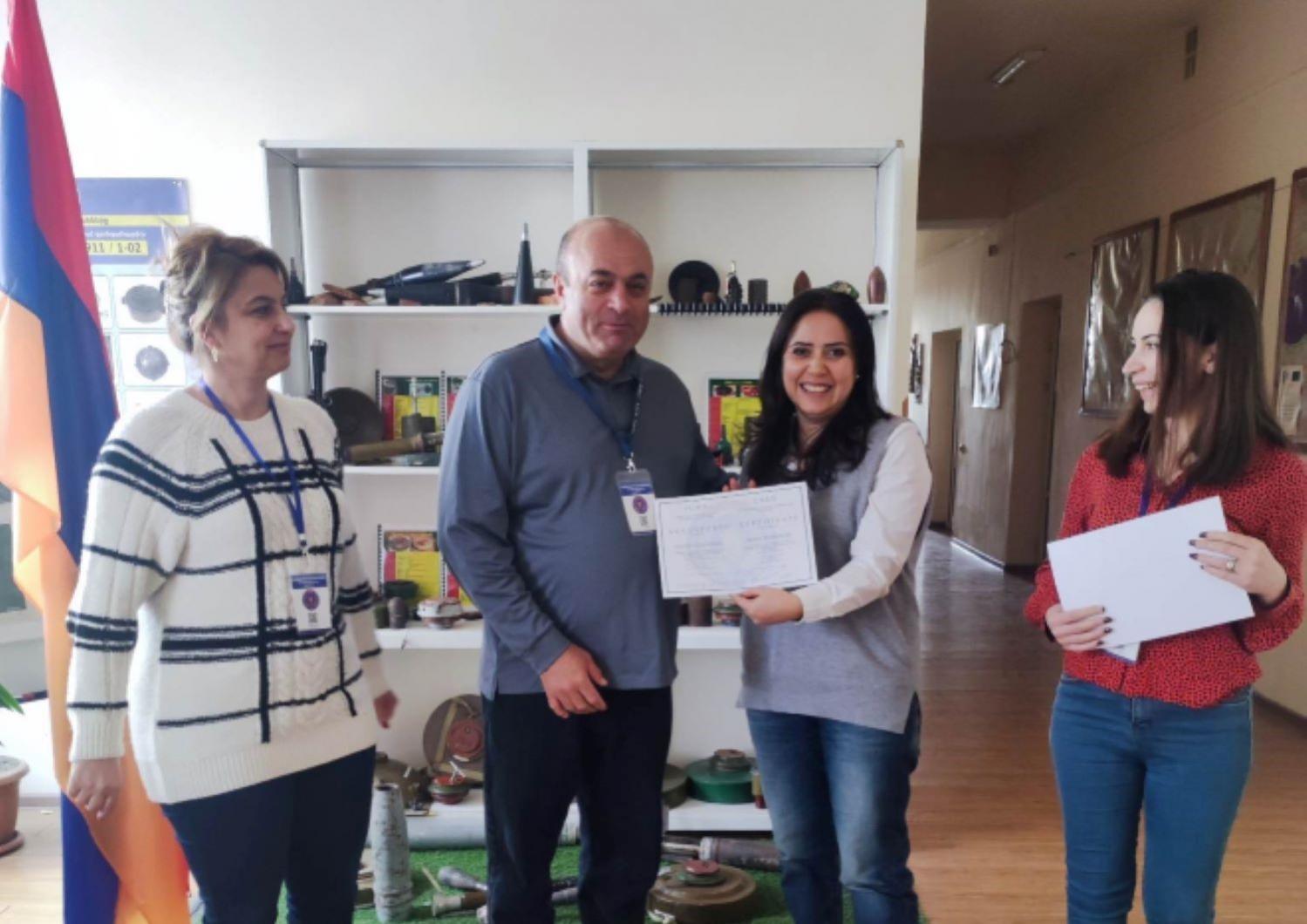 Action Against Hunger Specialists Certified to Conduct EORE Trainings in Armenia