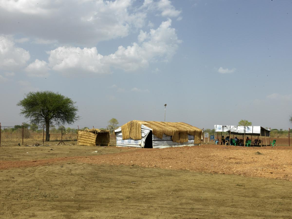 El punto de control de desnutrición de Acción contra el Hambre en la frontera de Majok Yinthiou, Sudán del Sur. © Peter Caton para Acción contra el Hambre