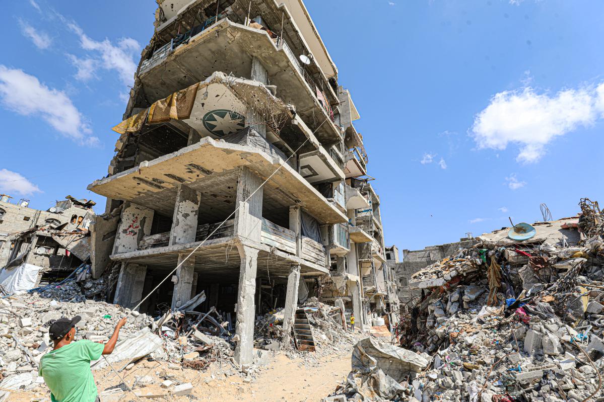 edificios destrozados en el norte de Gaza
