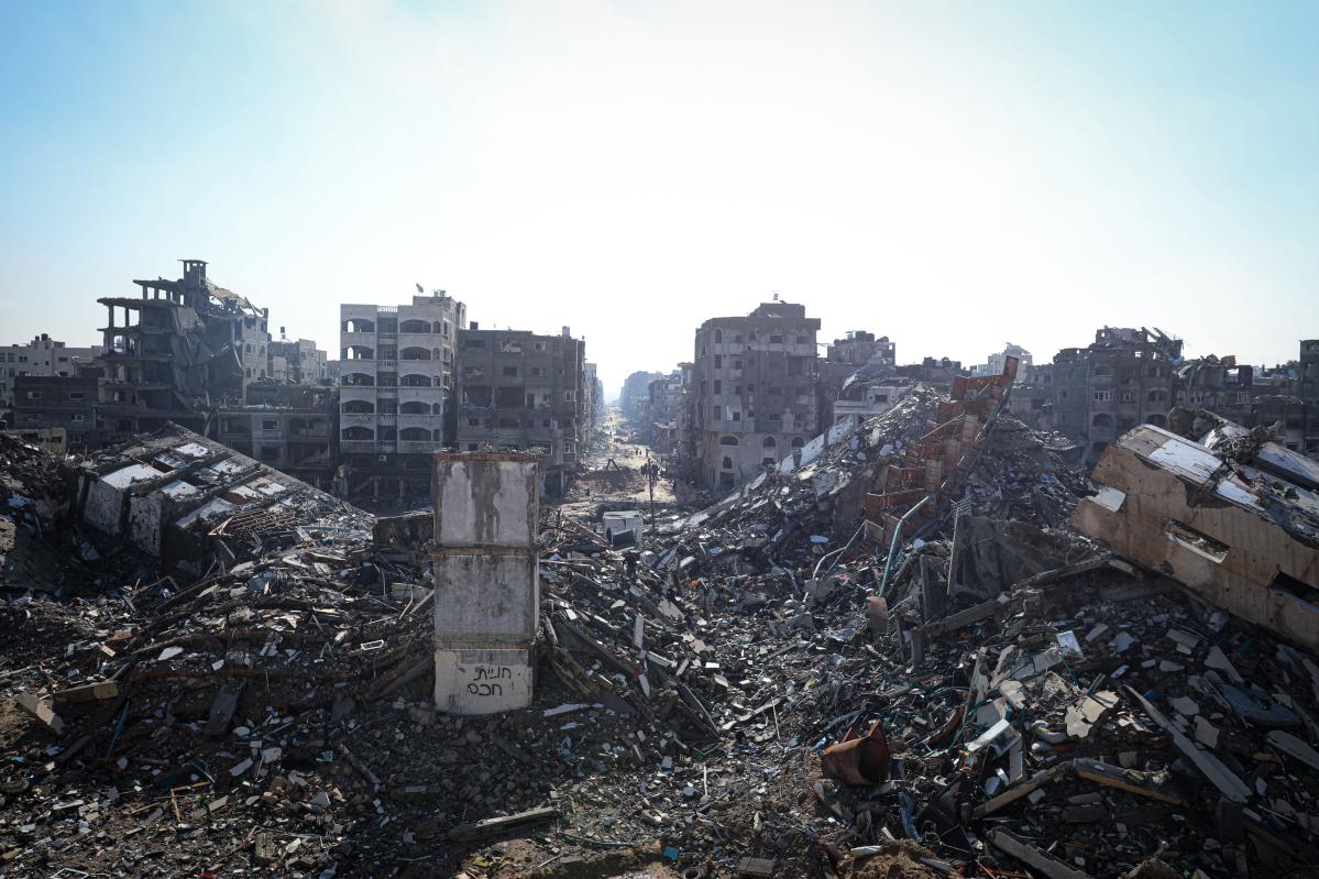edificios destrozados en el norte de Gaza