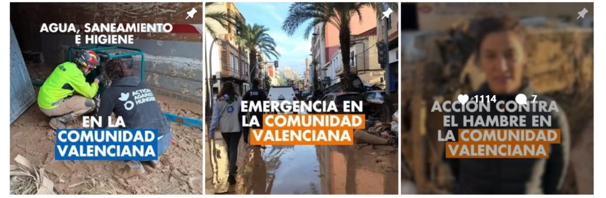 Instagram Acción contra el Hambre Emergencia DANA - España Valencia