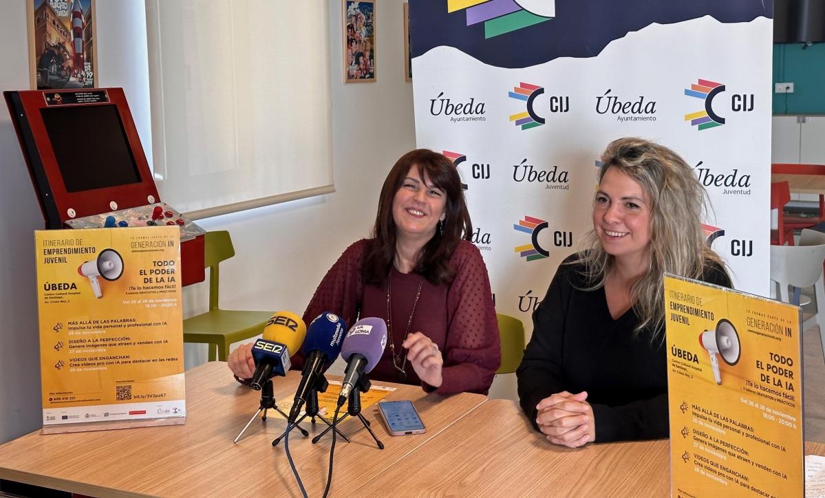 Rueda de prensa - Talleres de Inteligencia Artificial - Emprendimiento Juvenil - Generación IN - Úbeda Jaen Acción contra el Hambre