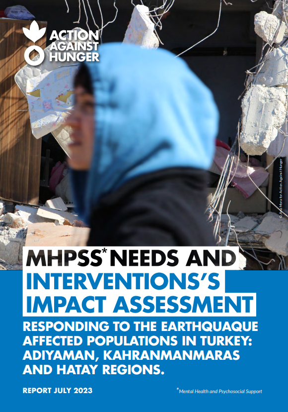 COVER MHPSS INTERVENTIONS ACTION AGAINST HUNGER TÜRKIYE EARTHQUAKE