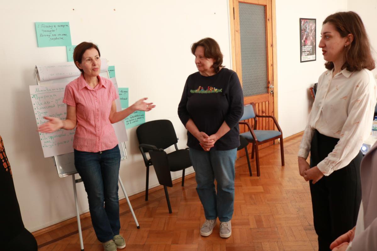 theoretical and practical exercises, the workshop Action Against Hunger South Caucasus
