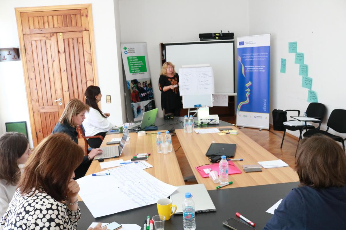 theoretical and practical exercises, the workshop Action Against Hunger South Caucasus