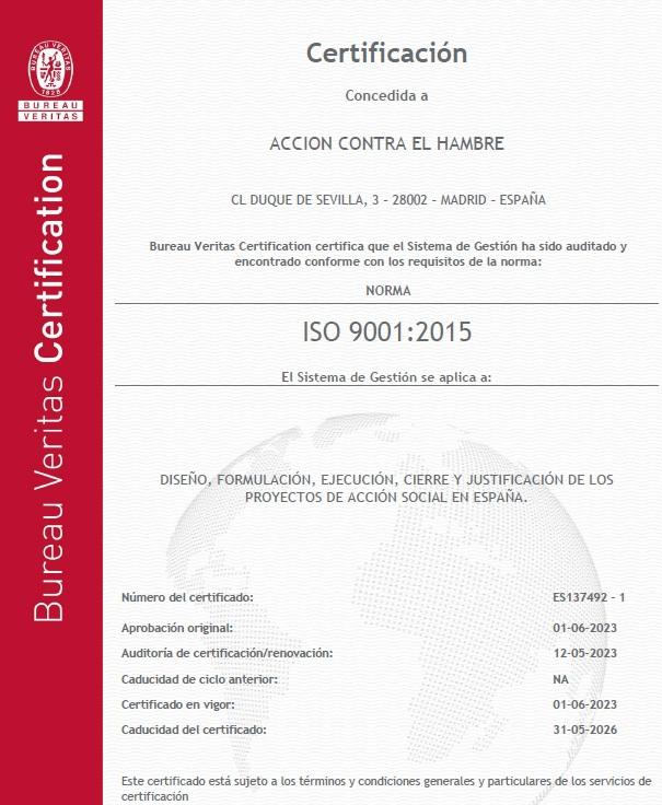 Certificación de Sistema de Gestión de Calidad por la Norma ISO 9001 - 2015