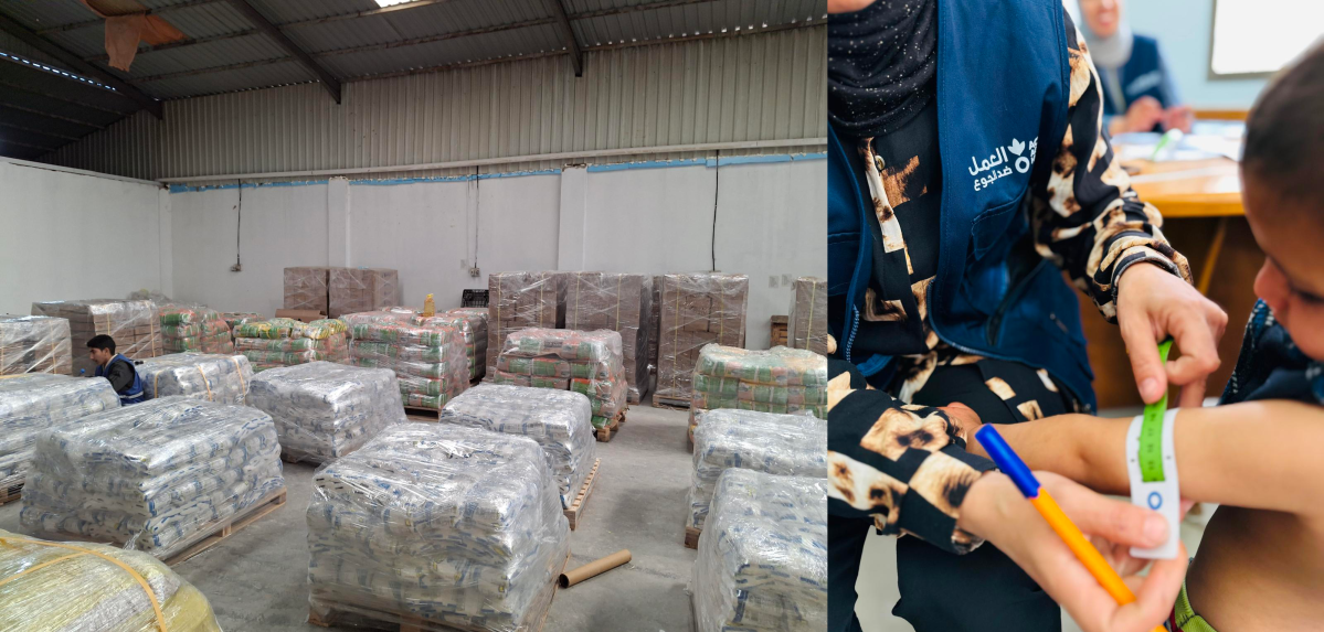 Trabajo de Acción contra el Hambre en Gaza