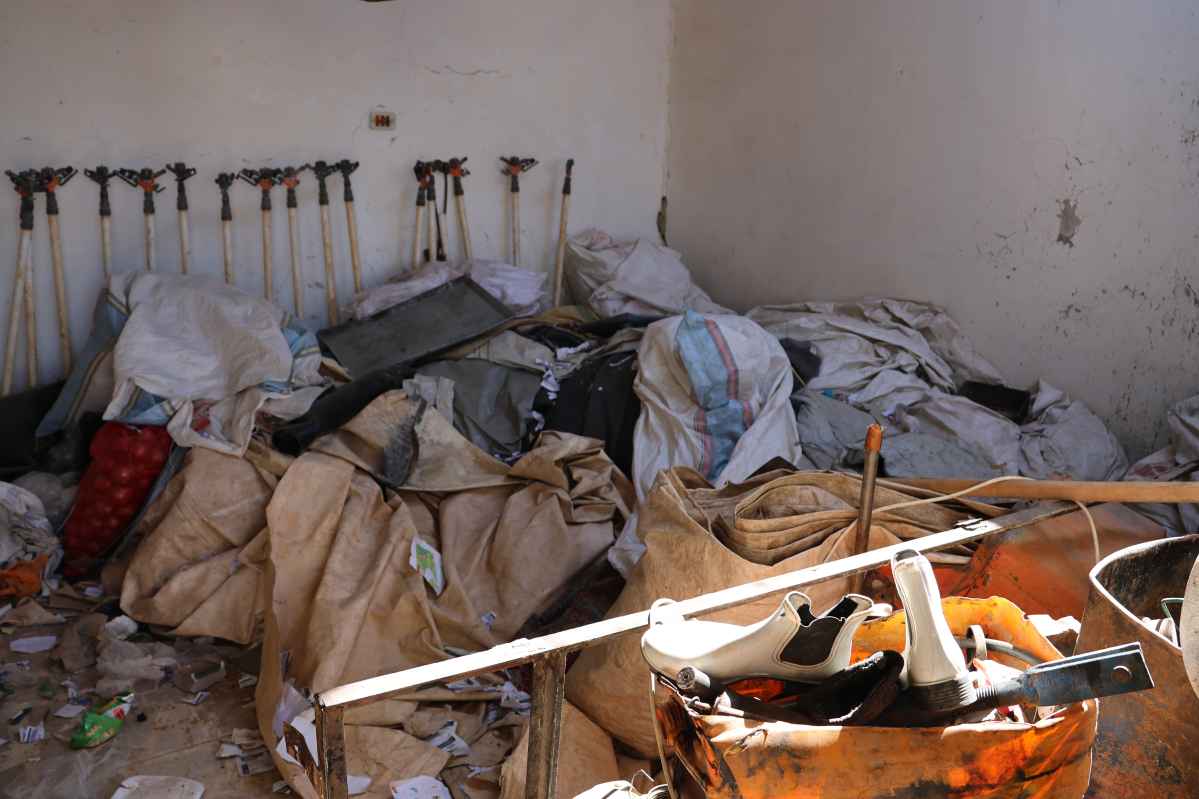 The tents the family lived in for years are still preserved in their home.