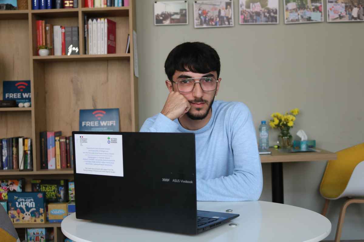 Davit, participant in the Action Against Hunger project. © Emilė Stragytė for Action Against Hunger