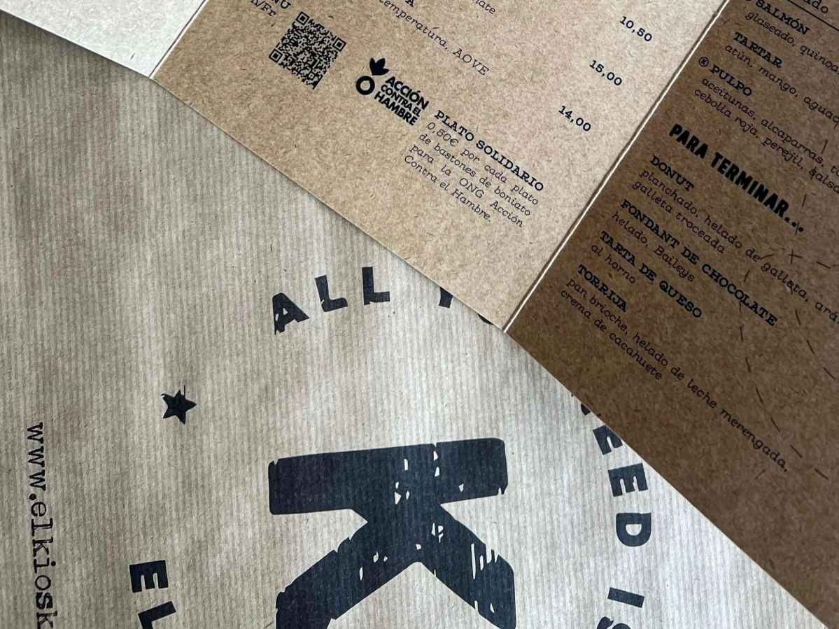 Plato solidario EL KIOSKO a favor de Acción contra el Hambre