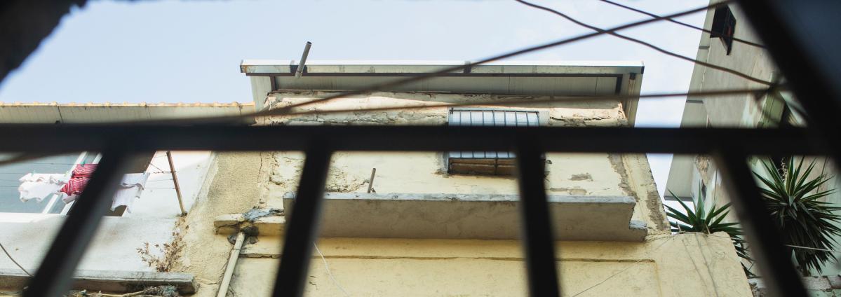 vista desde un apartamento de un barrio de Beirut