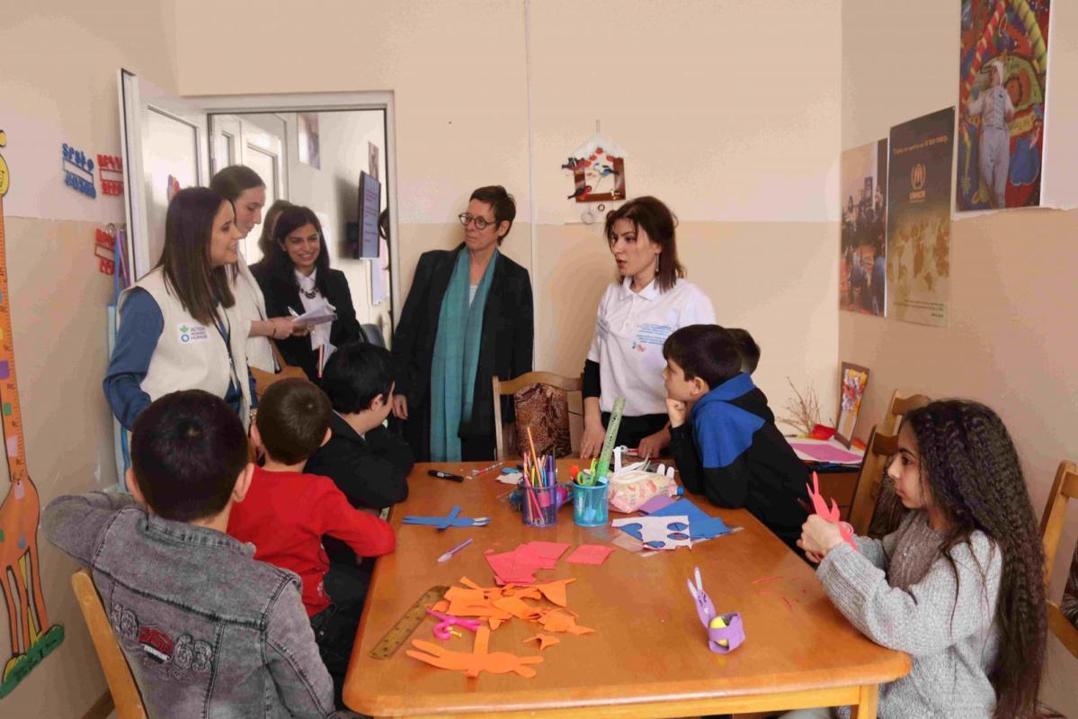 French Ambassador’s visit to Child Friendly Space in Hrazdan.