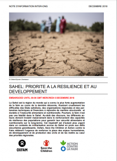 sahel priorite a la resilience et au developpement